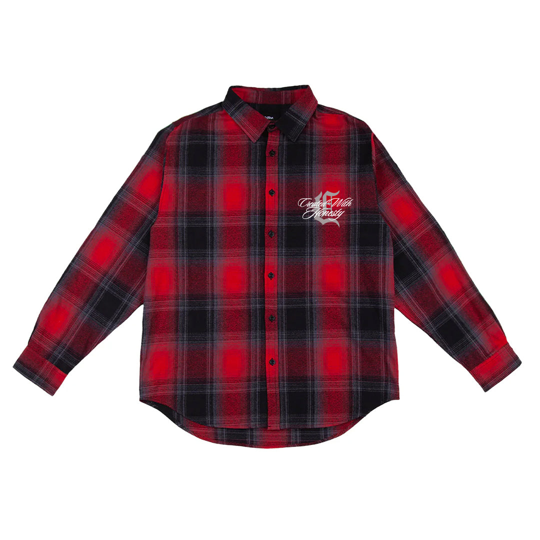 Script Flannel (Red)