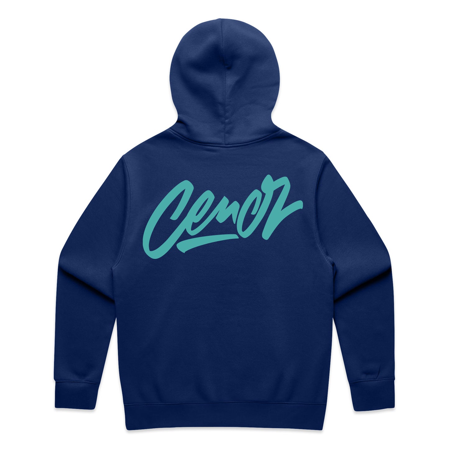 Navy Script Hoodie