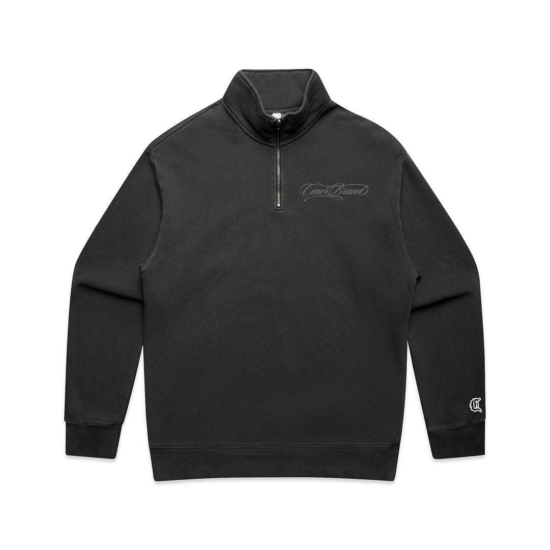 Half Zip - Faded Black
