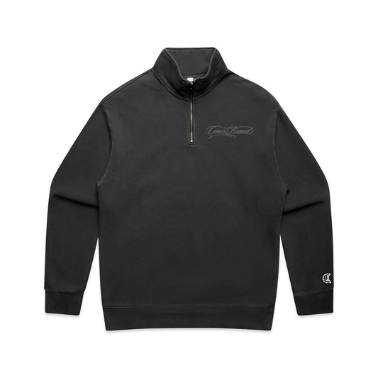Half Zip - Faded Black