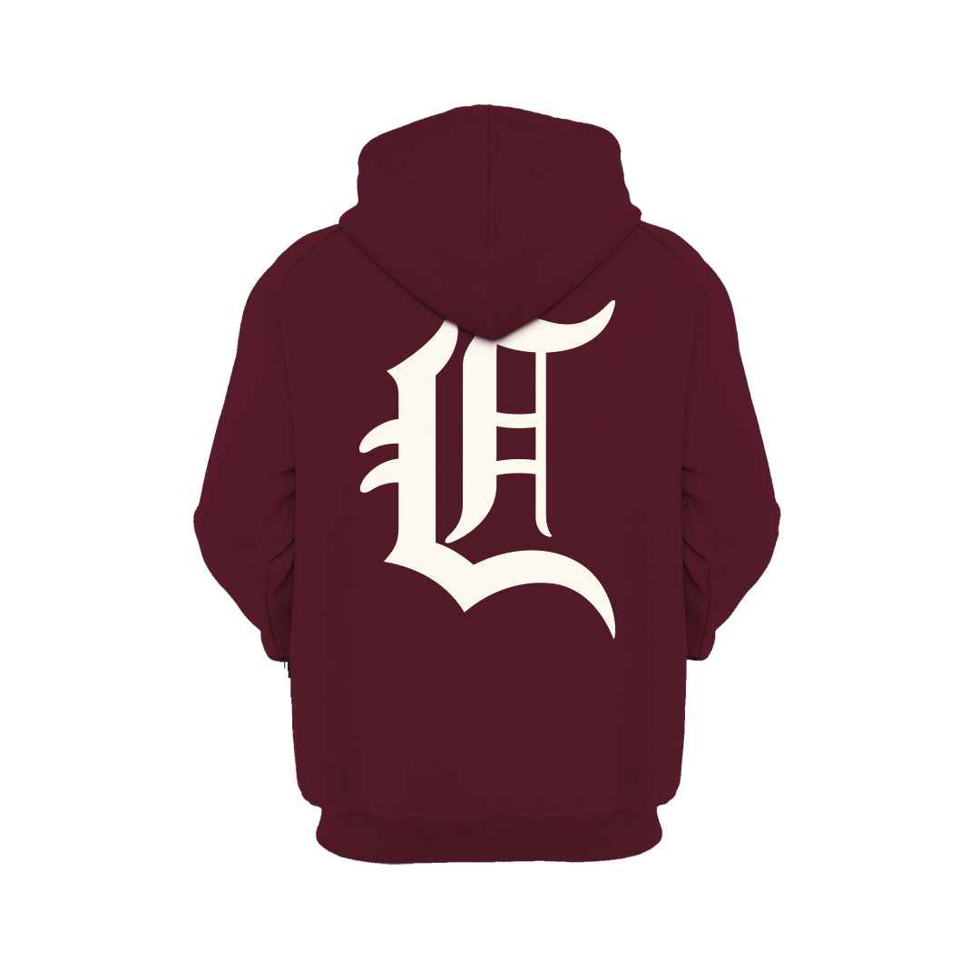 Maroon C English Hoodie